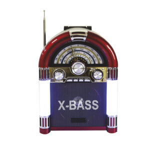 radio audiopro rockola fm de 3 bandas con usb/sd/bateria recargable