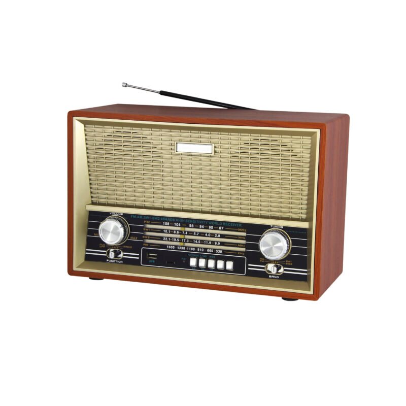 radio audiopro retro portatil. bt/ fm/usb/sd/recargable.