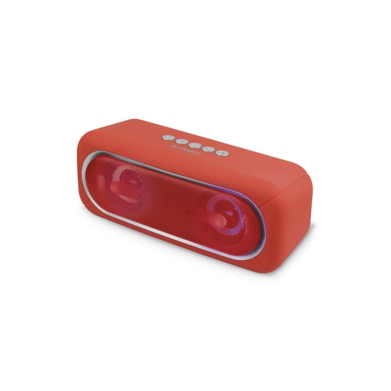 parlante audiopro tws portatil bt con entrada sd/usb/aux rgb red — vista 2