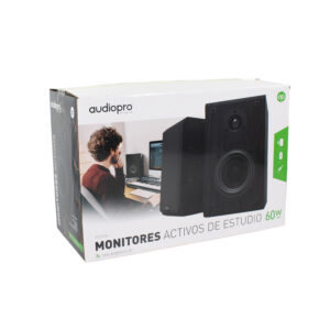 monitor de estudio audiopro activo respuesta plana para home studio, conexion jack 3,5 60w