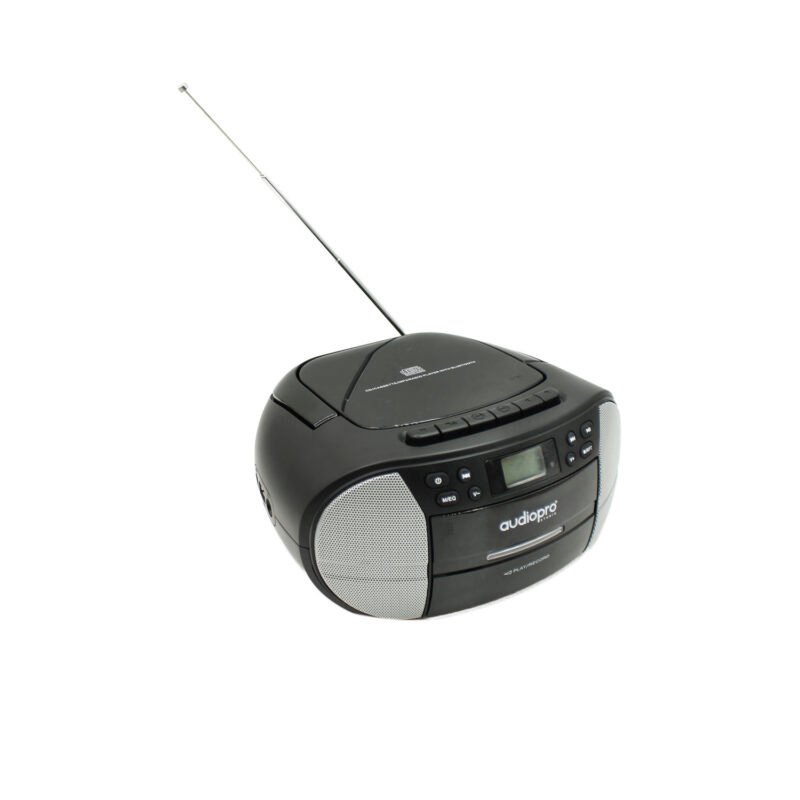 radio audiopro boombox con lector de cd / cassete y bt / alcance 10mts