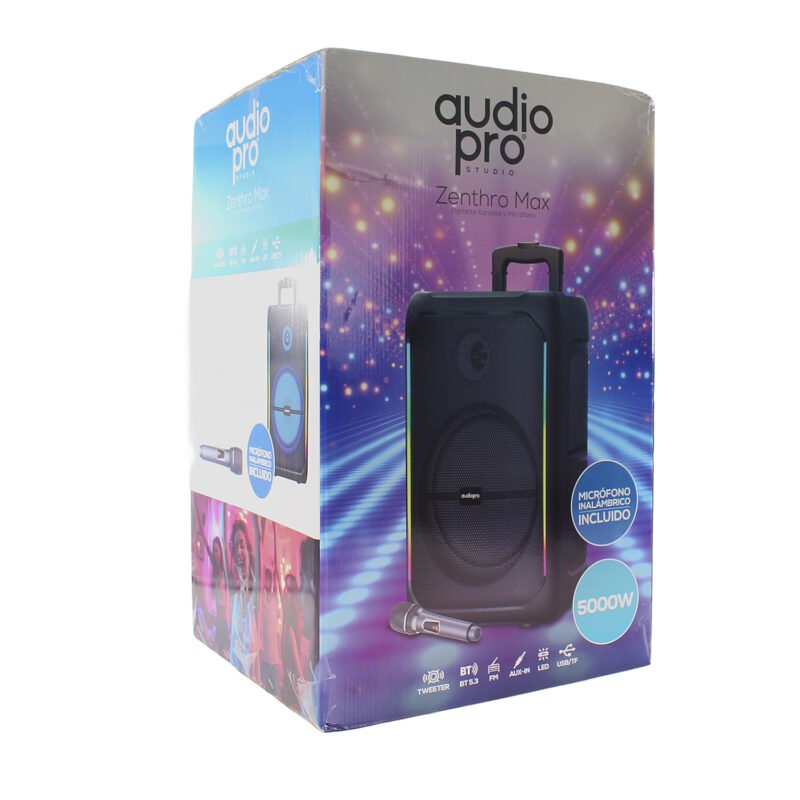 parlante inalambrico 5000w con microfono / aux in /usb/tf/ funcion karaoke
