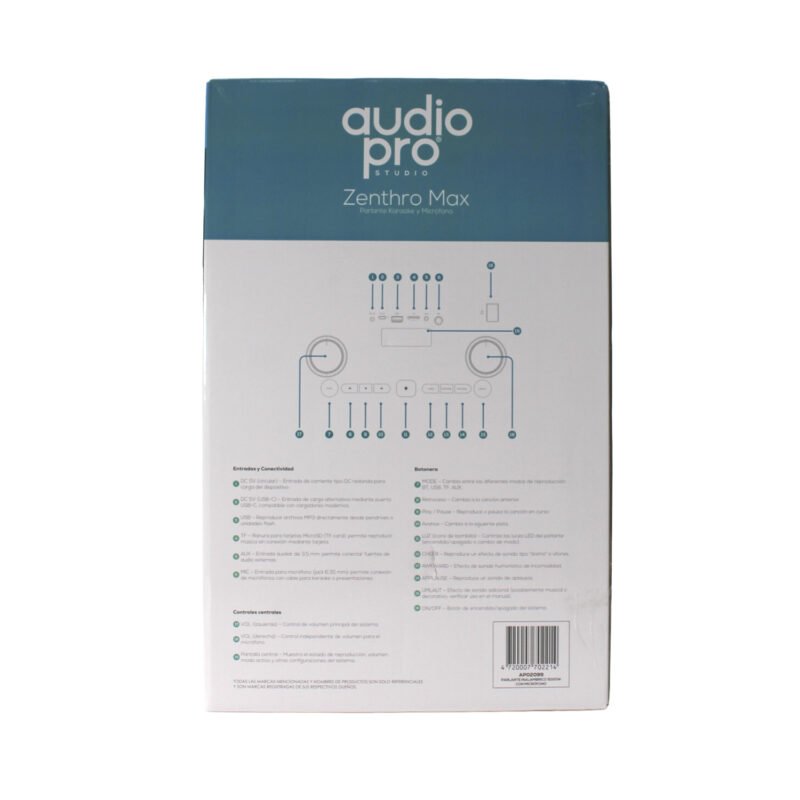 parlante inalambrico 5000w con microfono / aux in /usb/tf/ funcion karaoke — vista 2