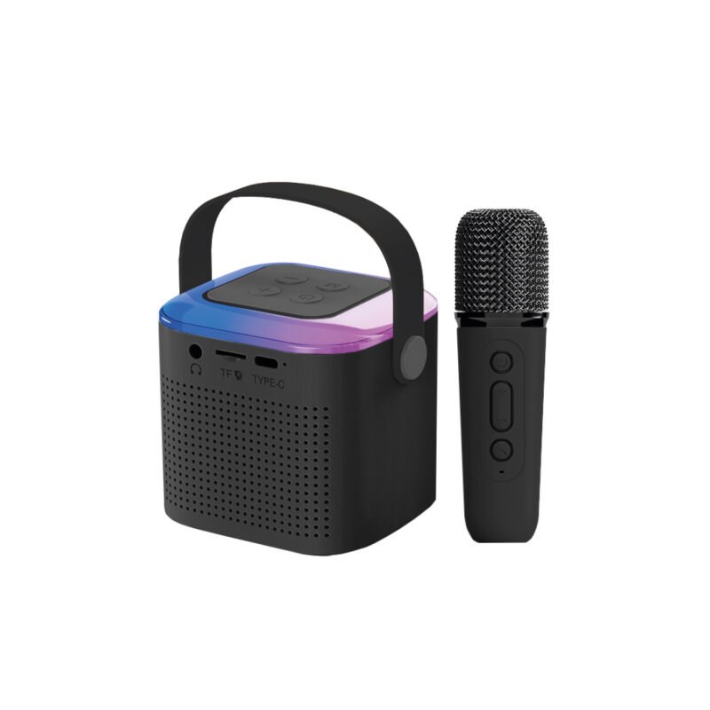 parlante audiopro inalambrico bt/puerto usb/sd 5w con microfono inalambrico karaoke black