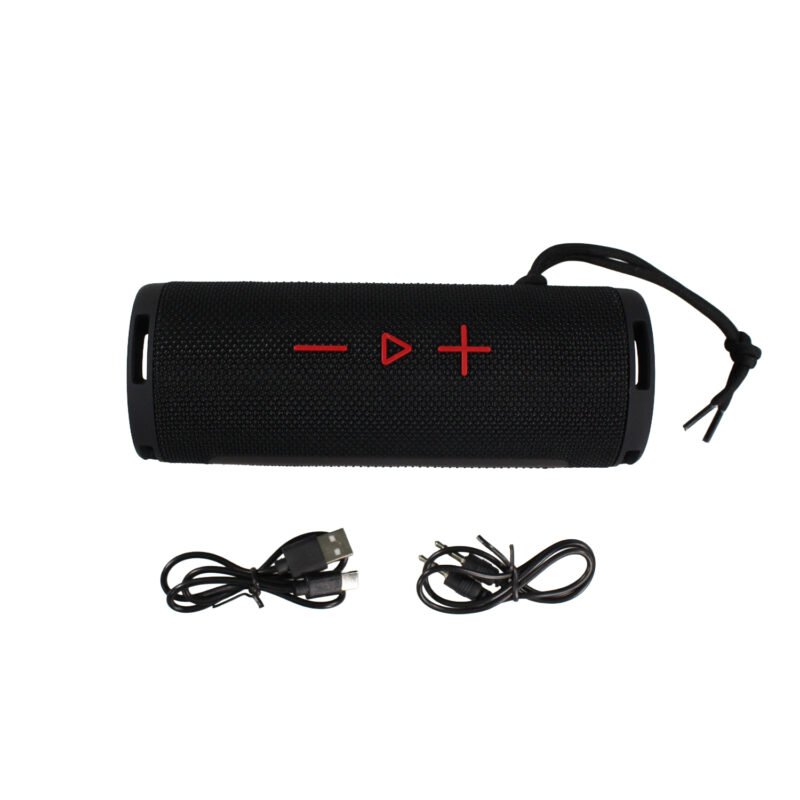 parlante audiopro led portatil inalambrico 10w bt/fm/line in/manos libres cable tipo c twins black — vista 2