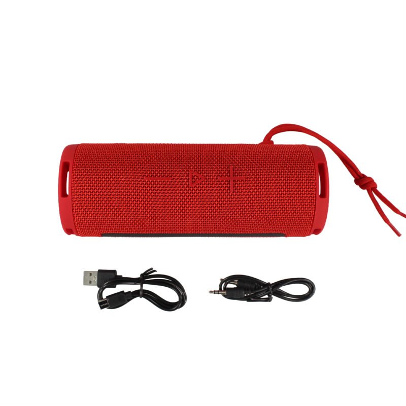 parlante audiopro led portatil inalambrico 10w bt/fm/line in/manos libres cable tipo c twins red — vista 7
