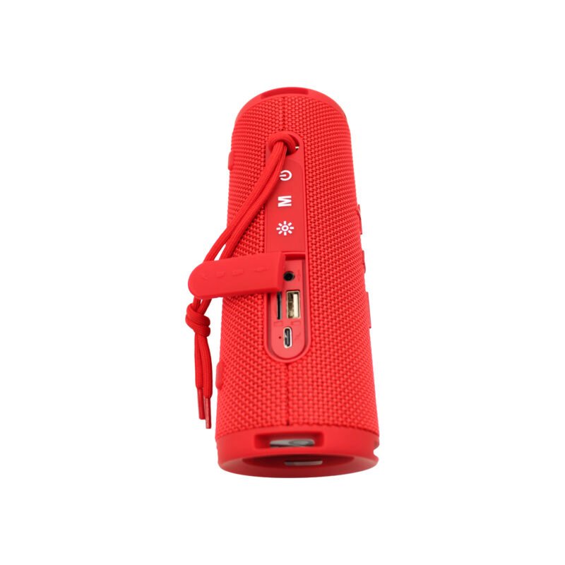 parlante audiopro led portatil inalambrico 10w bt/fm/line in/manos libres cable tipo c twins red — vista 4