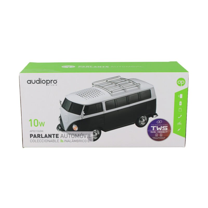 parlante audiopro bus combi portatil con entrada bt/sd/usb/fm/ dual connect entre mismo modelo. black — vista 3