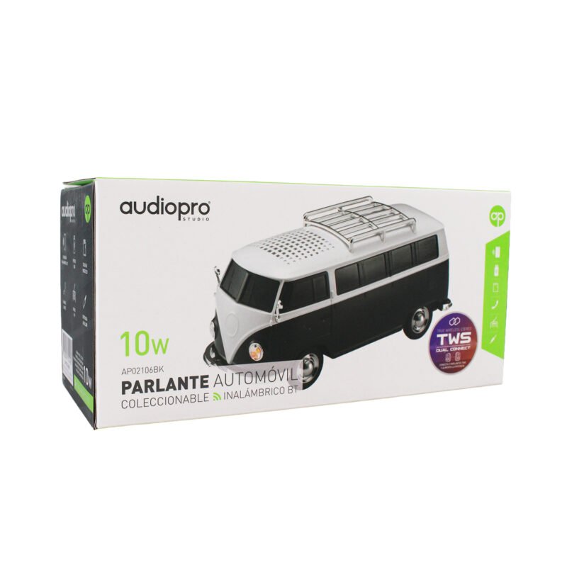parlante audiopro bus combi portatil con entrada bt/sd/usb/fm/ dual connect entre mismo modelo. black — vista 2