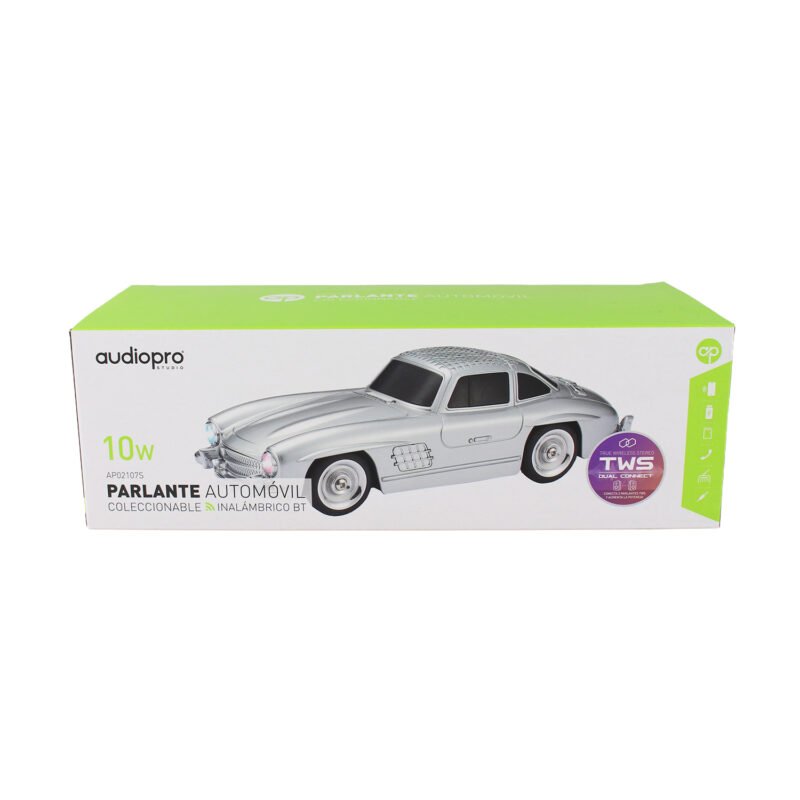 parlante audiopro auto 300 sl portatil con entrada bt/sd/usb/fm/pantalla led/ funcion twins mismo modelo. silver — vista 3