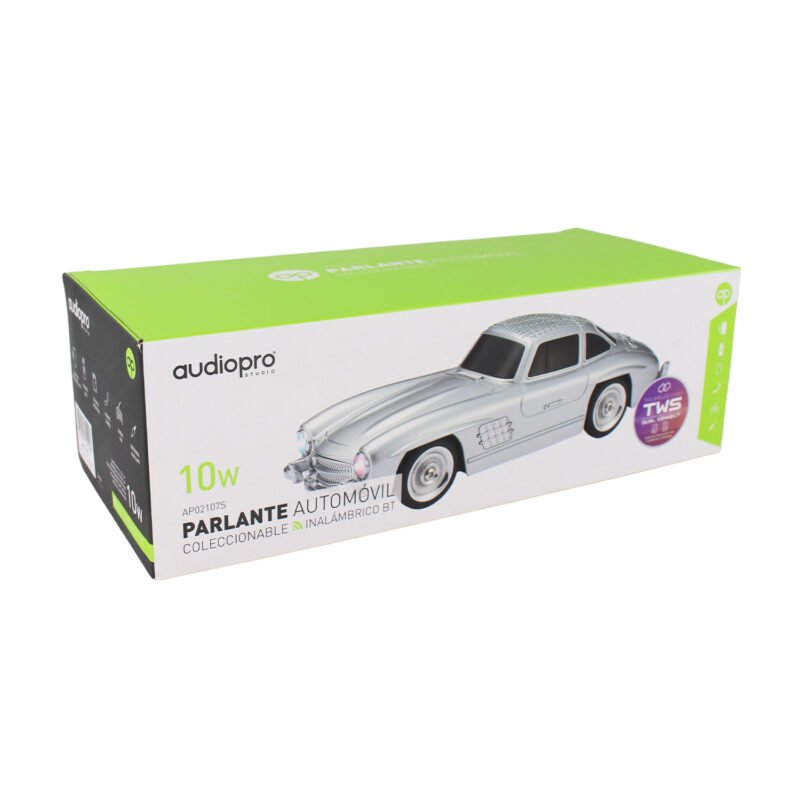 parlante audiopro auto 300 sl portatil con entrada bt/sd/usb/fm/pantalla led/ funcion twins mismo modelo. silver — vista 4