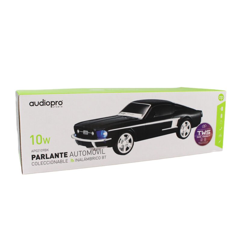 parlante audiopro auto mustang 1967 con entrada bt/micro sd/usb/fm/pantalla led/funcion twins mismo modelo. black — vista 2