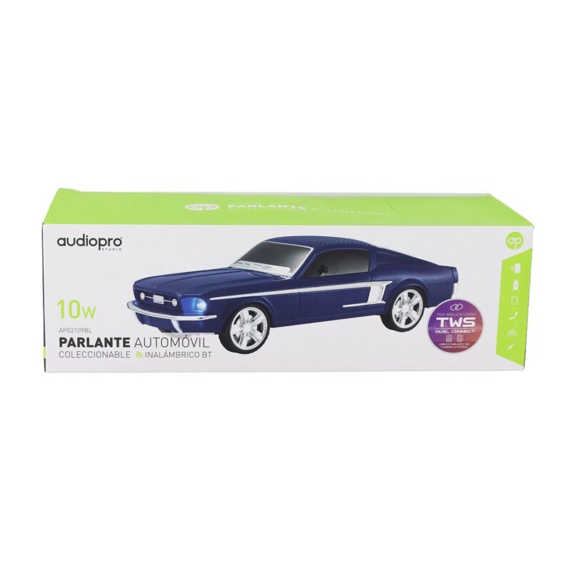 parlante audiopro auto mustang 1967 con entrada bt/micro sd/usb/fm/pantalla led/funcion twins mismo modelo. blue — vista 7