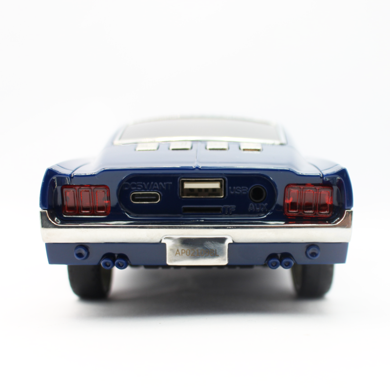 parlante audiopro auto mustang 1967 con entrada bt/micro sd/usb/fm/pantalla led/funcion twins mismo modelo. blue — vista 3
