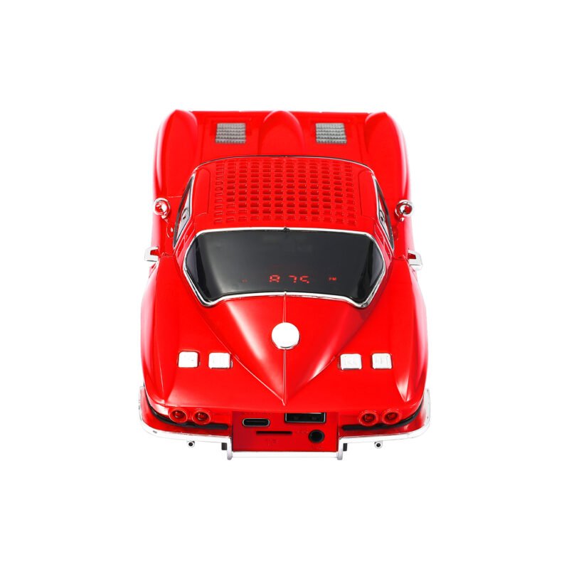 parlante audiopro tipo corvetter 1963 portatil con iluminacion/entrada bt/sd/usb/fm/funcion twins mismo modelo. red — vista 2