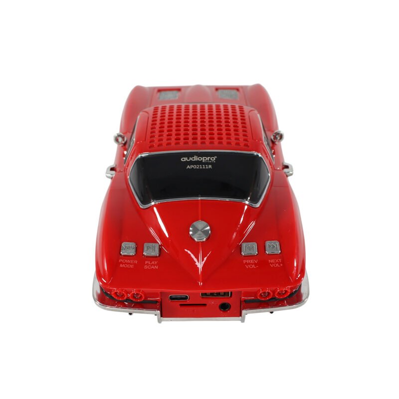 parlante audiopro tipo corvetter 1963 portatil con iluminacion/entrada bt/sd/usb/fm/funcion twins mismo modelo. red — vista 9
