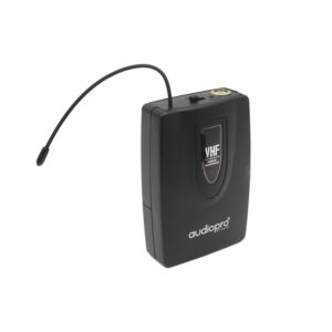 microfono audiopro de cintillo inalambrico con sistema vhf/bateria 9v/tasa de distorcion 0.5%