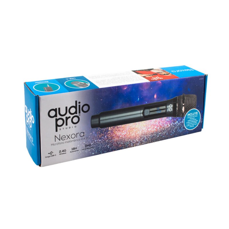 microfono audiopro inalambrico 2.4 g, carga tipo c. autonomia de 18 hrs. — vista 2