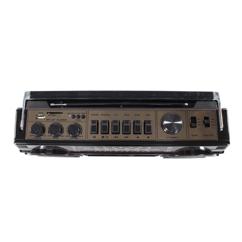 radio audiopro retro con cassette bt/usb/sd, 2 altavoces integrados x bass. — vista 7