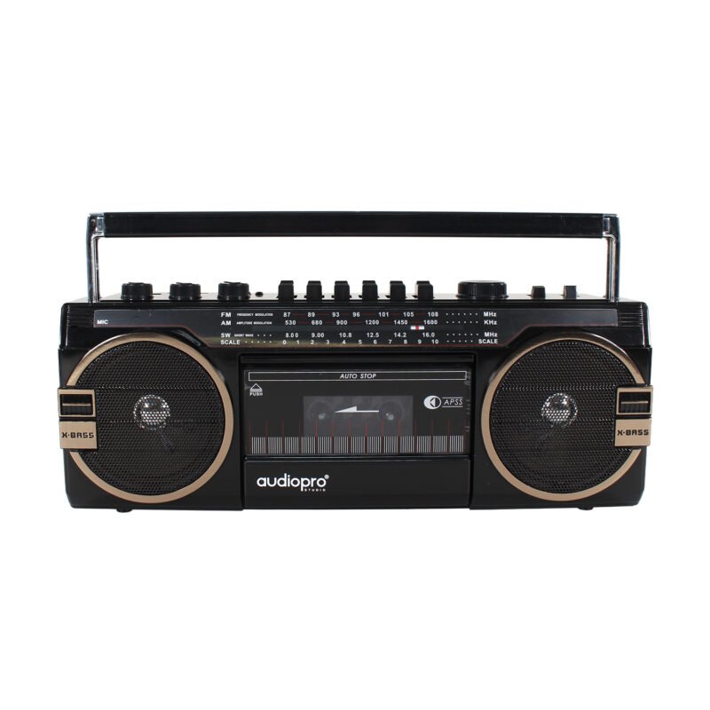 radio audiopro retro con cassette bt/usb/sd, 2 altavoces integrados x bass. — vista 8