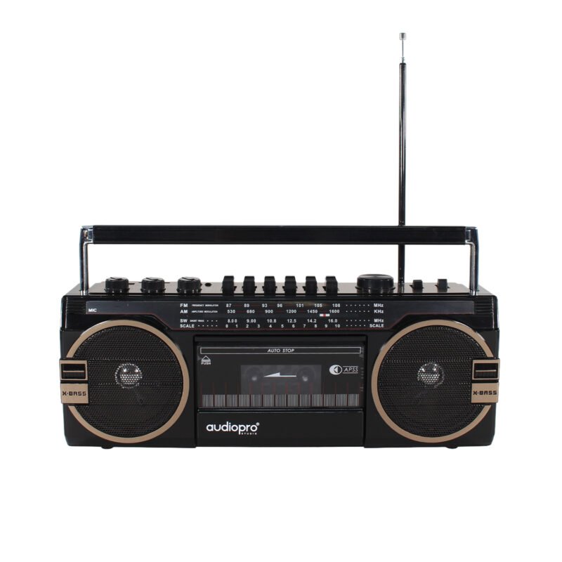 radio audiopro retro con cassette bt/usb/sd, 2 altavoces integrados x bass. — vista 11