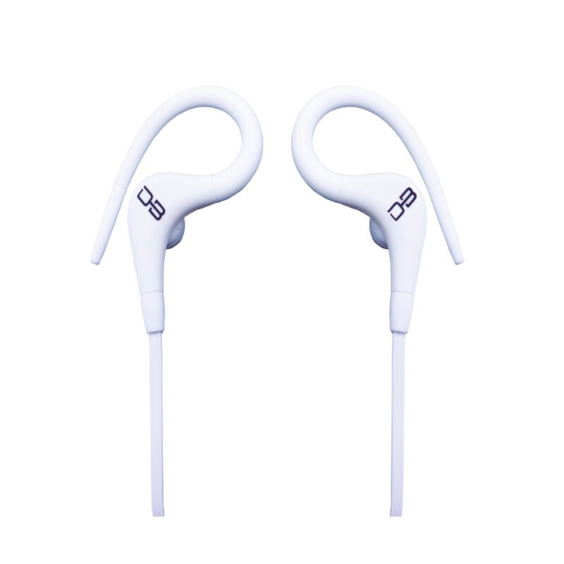 audifono dblue in ear bt deportivo con agarre de oidos white