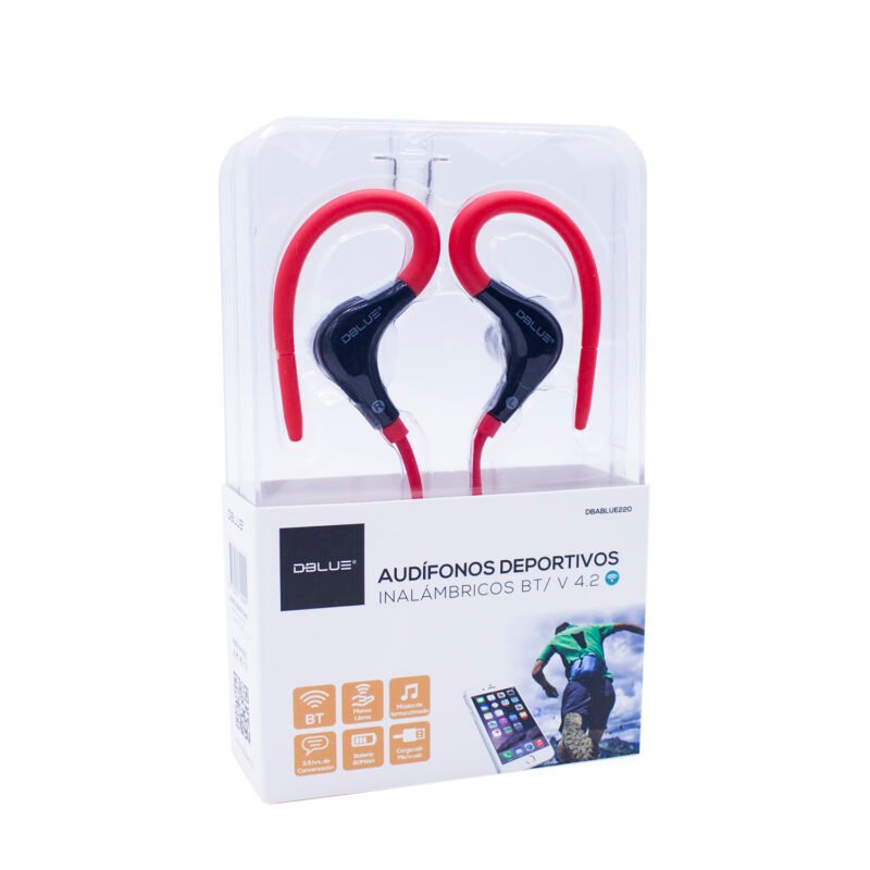 audifono dblue in ear bt deportivo/control de llamada y volumen,white. — vista 2