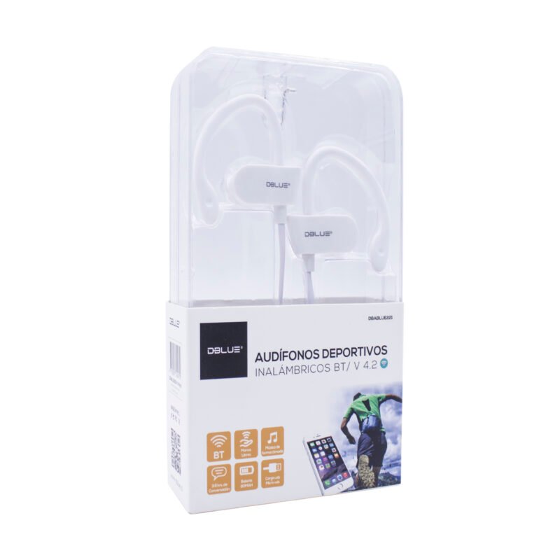 audifono dblue in ear bt deportivowhite. — vista 2