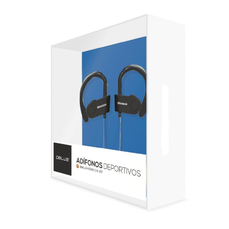 audifono dblue in ear bt deportivo con agarre de oidos red — vista 4