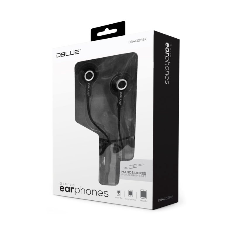 audifono in ear ultraligero cable plano con manos libre. orange — vista 2