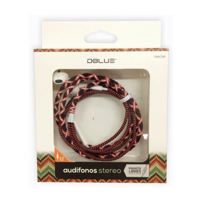 audifono dblue earpods para celulares con manos libres. black diseÑo hippie — vista 2