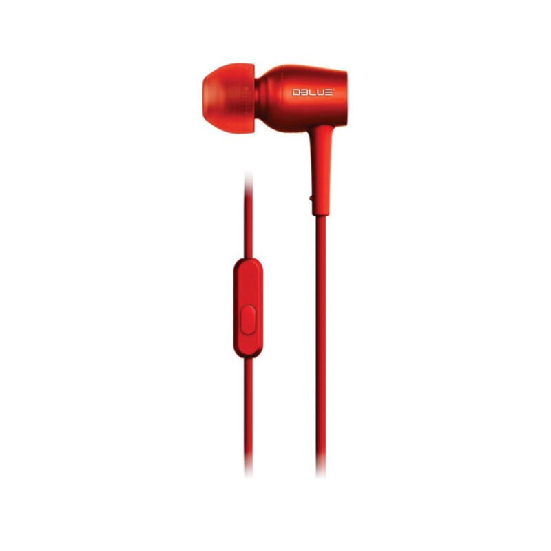 audifono dblue in ear ultraligero con manos libre/ultra ligero. red