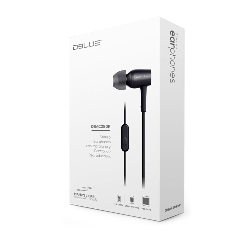 audifono dblue in ear ultraligero con manos libre/ultra ligero. red — vista 2