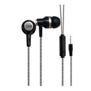 audifono dblue ultraligero cable textil con manos libres/sonido directo. black