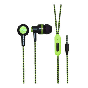 audifono dblue ultraligero cable textil con manos libres/sonido directo. green