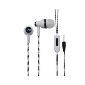 audifono dblue ultraligero cable textil con manos libres/sonido directo.white