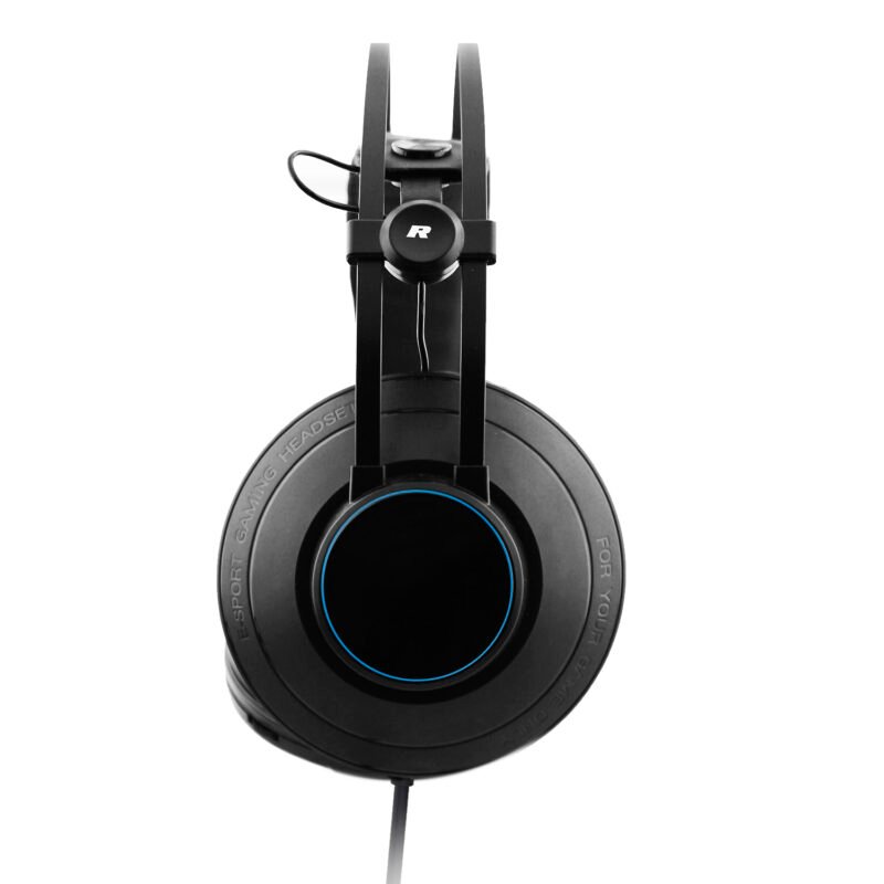 audifono dblue gamer con luces/microfono/control de volumen/conexion 3.5 y usb — vista 2
