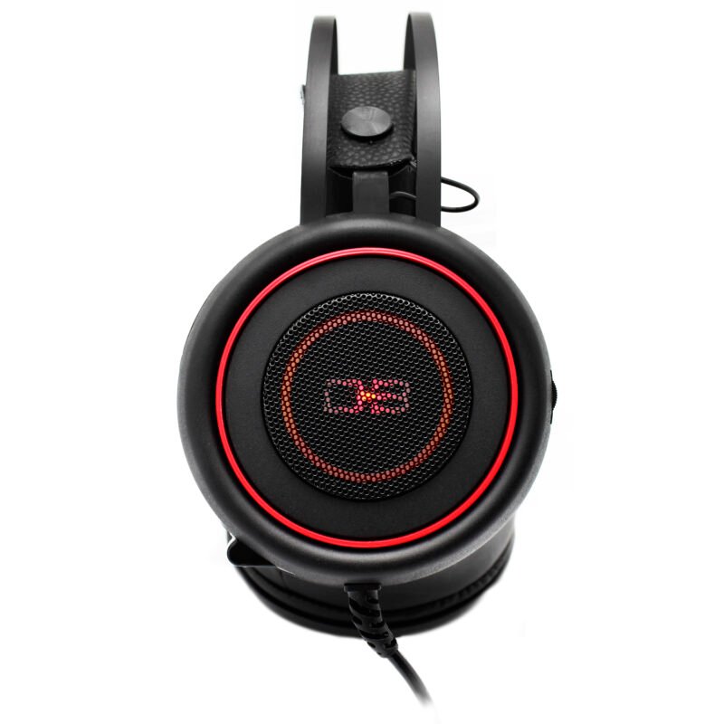 audifono dblue gamer con luces/microfono/control de volumen/conexion 3.5 y usb — vista 2