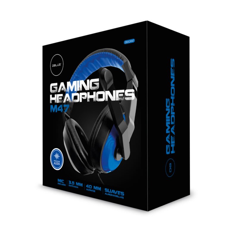 audifono dblue gamer 3,5 para consola de video juego/largo 1.8m/microfono. blue — vista 4