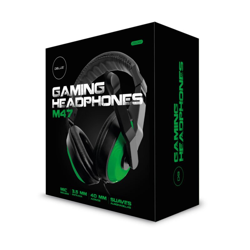 audifono dblue gamer 3,5 para consola de video juego/largo 1.8m/microfono. green — vista 4