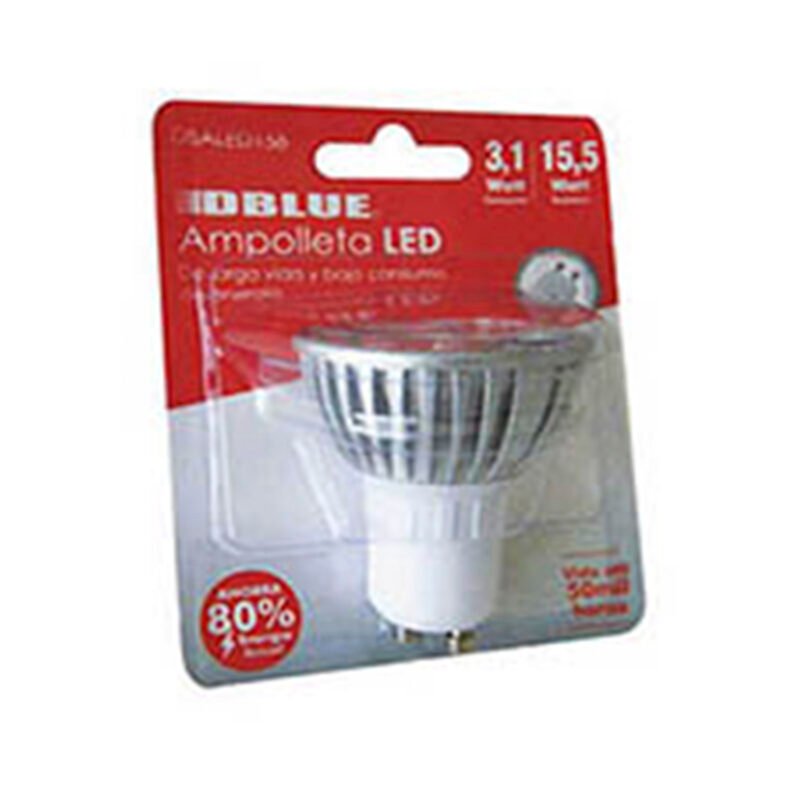 ampolleta led dblue 3,1w ilumina 15,5w, conector gu10, libre de mercurio/ahorra 80% mas. — vista 2