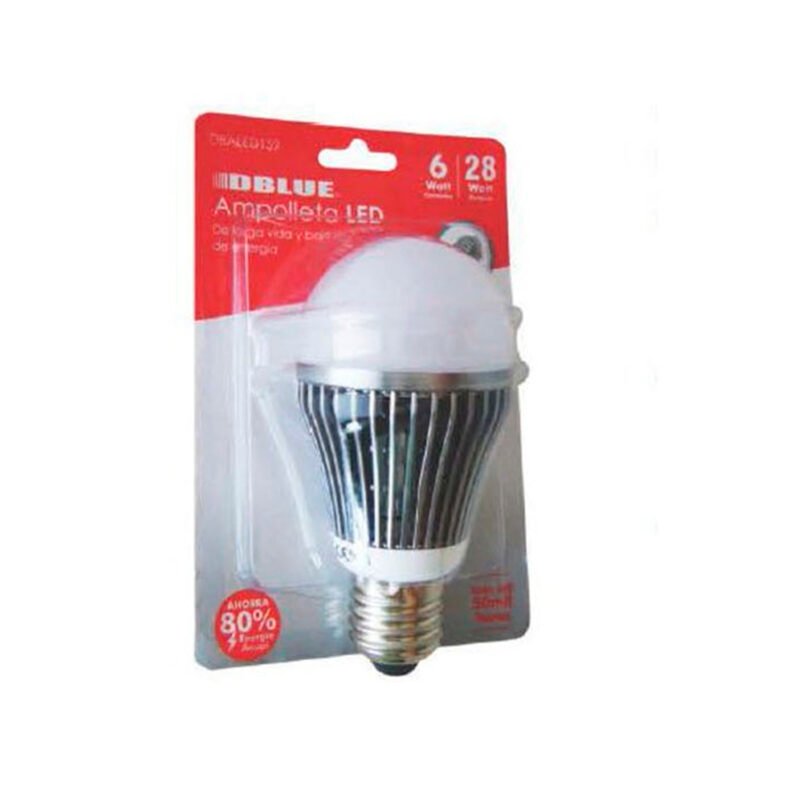 ampolleta led dblue 6w ilumina 28w, conector e27,libre de mercurio/ahorra 52% mas. — vista 2