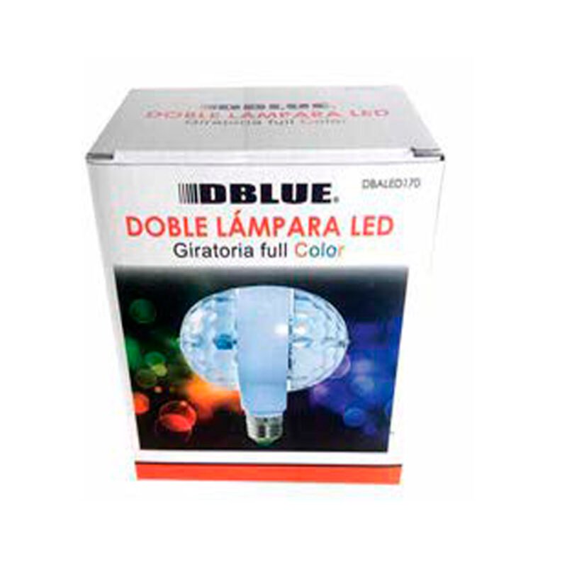 ampolleta doble led giratoria full color