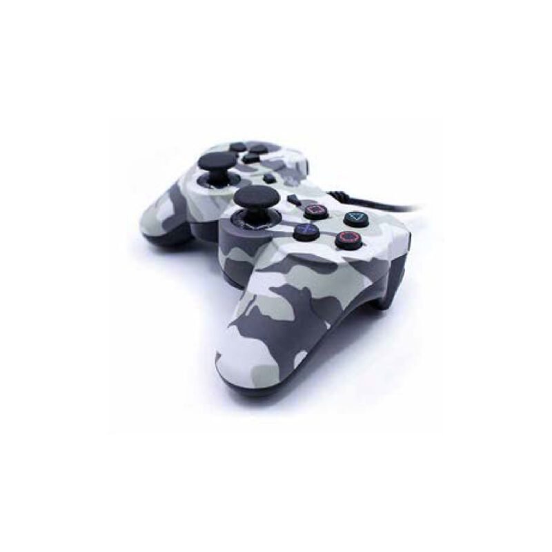 control dblue d shock usb doble vibracion pc/diseÑo ergonomico, mimetizado silver. — vista 2