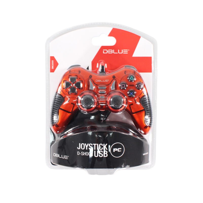 control dblue d shock usb double vibration pc blue/ cable de 1.56m/,mango antideslizante/doble vibracion, red — vista 3