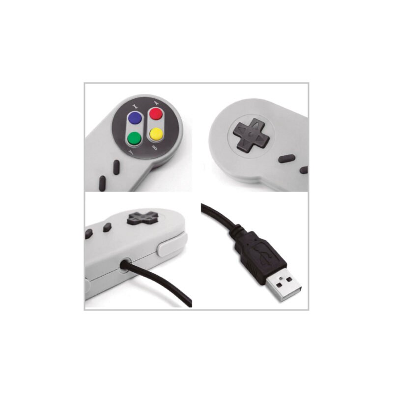 control dblue estilo snes usb arcade para pc, perfecto para emuladores — vista 2