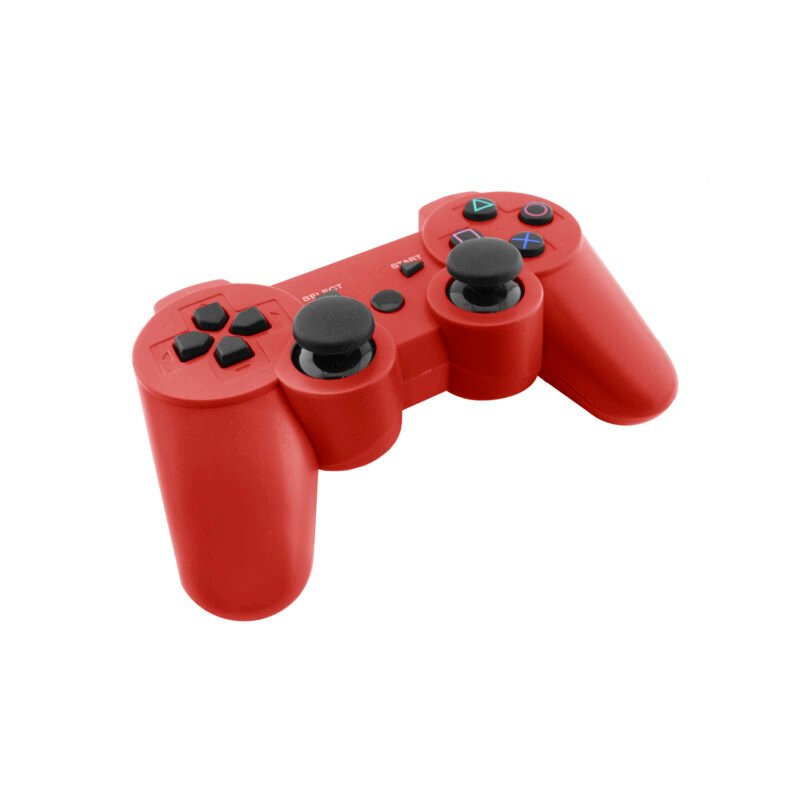 control ps3 dual shock bt wireless con entrada de 6 axiales. red