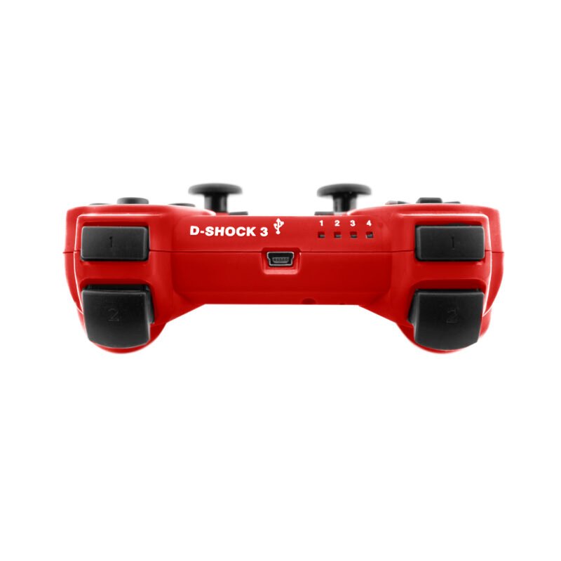 control ps3 dual shock bt wireless con entrada de 6 axiales. red — vista 2
