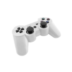 control dblue ps3 dual shock bluetooth wireless con entrada de 6 axiales, cable usb 1 metro, white