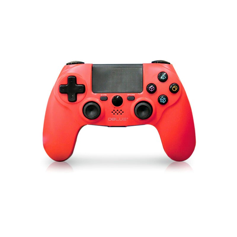 control dblue play station 4 dual shock bluetooth wireless con entrada de 6 axiales y entrada 3.5. red — vista 2